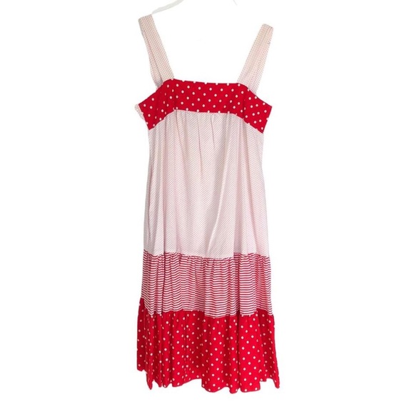 60s Vintage Krist Gudnason Swiss dot prairie dress - Picture 1 of 7